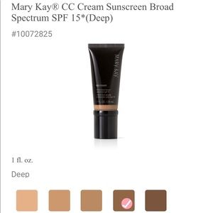 Mary Kay® CC Cream Sunscreen Broad
Spectrum SPF 15* (Deep)